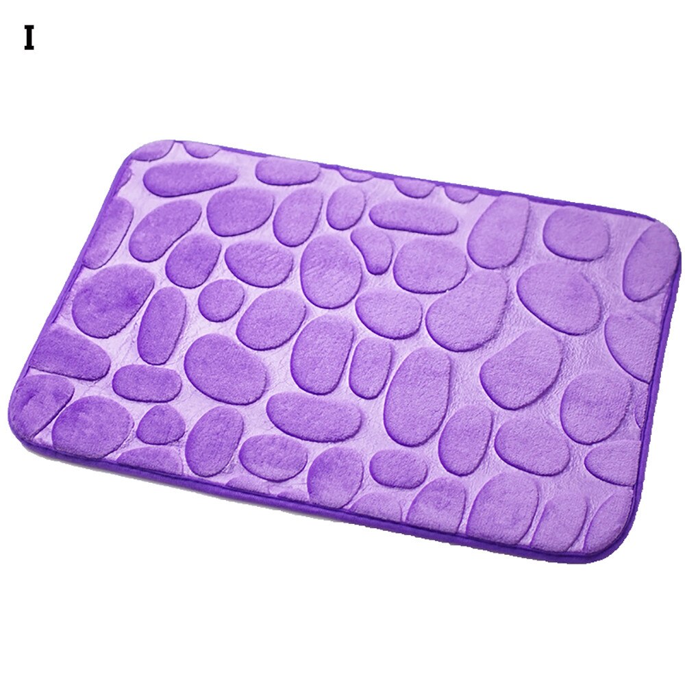 Sklisikkert rullestein flanell badteppe badematte badeteppe skumpute dusj kjøkken gulvteppe 40*60cm коврик для ванной^ 25: Jeg