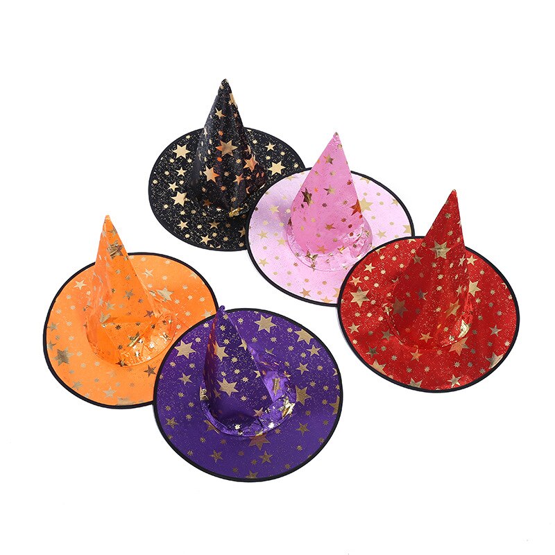 Sombreros de bruja para mascarada, sombrero de mago con cinta, gorros de , accesorios para disfraces de Cosplay, decoración de de Halloween