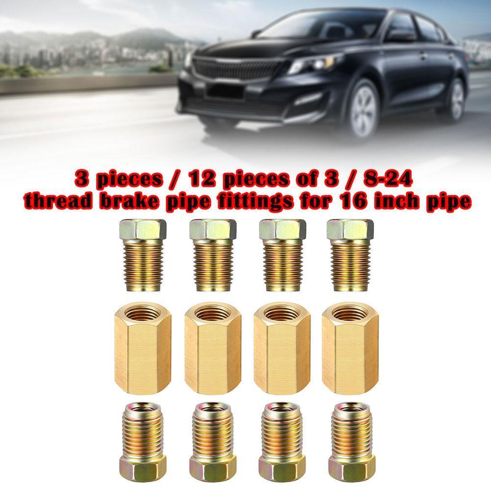 Brake Fittings Brass Inverted Flare Union & COMPRESSION FITTING 12 pcs D4U5