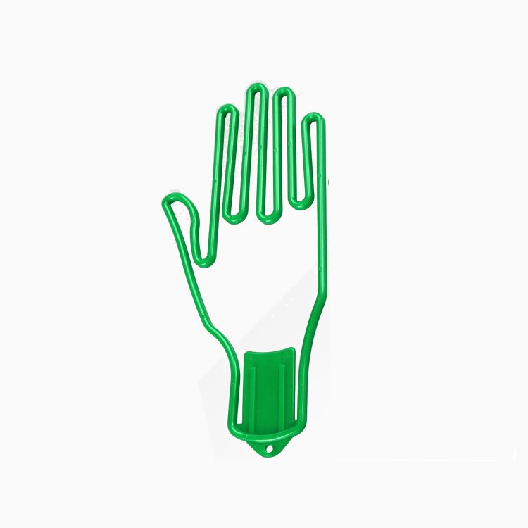Plast sport golf handskeholder med nøglering plast handske rack tørretumbler bøjle værktøj: Grøn