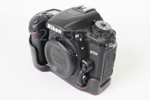 Uusin kameralaukku nikon  d750 pu: lle, nahkainen puolirunkosuojus akkupaikalla
