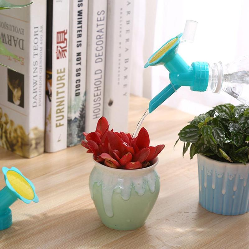 Sprinkler bico plástico rega garrafa de água latas para plantas vaso rega irrigação ajustável cabeça ferramenta jardim