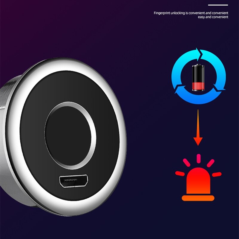 Cerradura inteligente con cerradura por huella dactilar, cerradura biométrica Digital sin llave para muebles, cerradura de cajón para el hogar, la Oficina y los lugares públicos (Sil