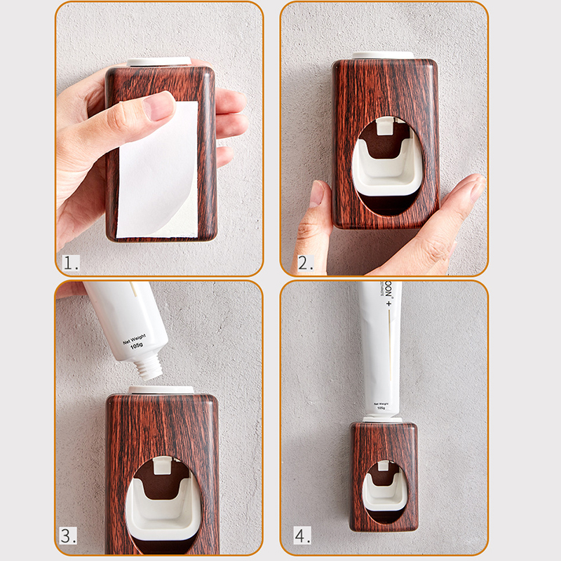 Automatische Tandpasta Dispenser Houder Wall Mount Tandpasta Knijper Badkamer Accessoires Set