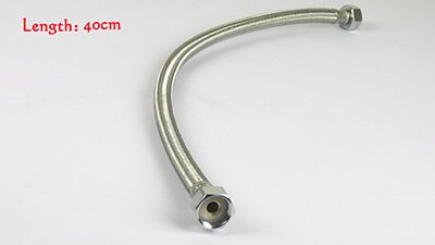 40/5060/ 80/100/150cm Water heater inlet pipe length 304 stainless steel faucet plumbing hose Double screw pipe: 40CM