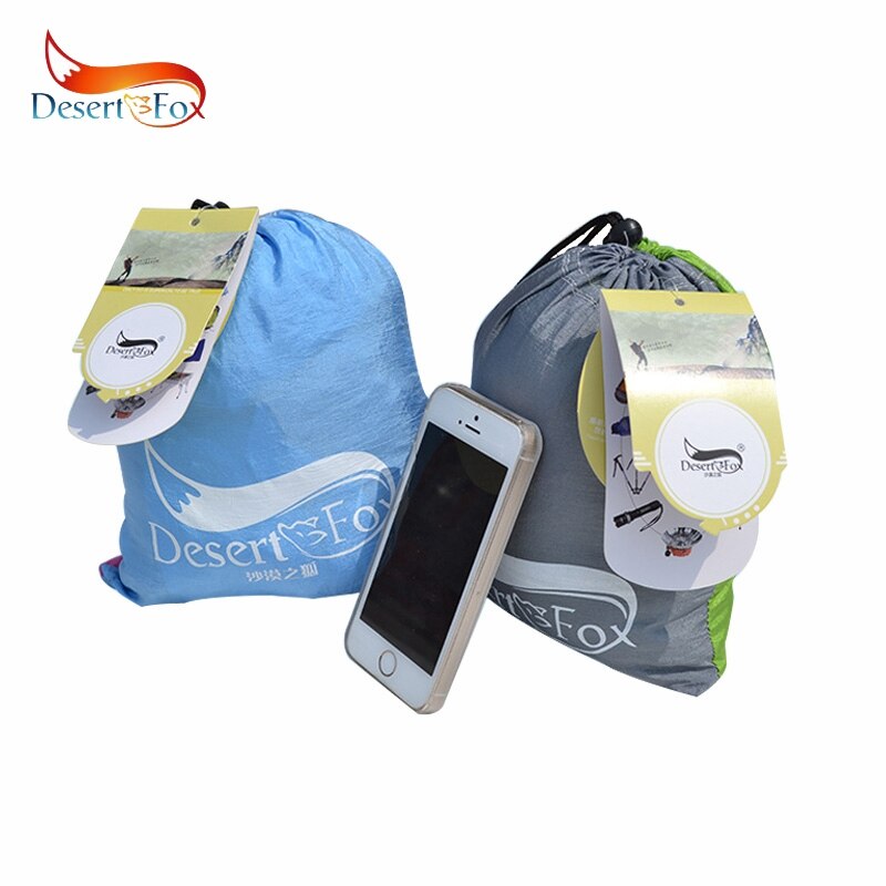 Desert&amp;Fox Outdoor Hammock Nylon Fabrics Double Person Rope Multi-color Hanging Bed with Portable Storage Bag