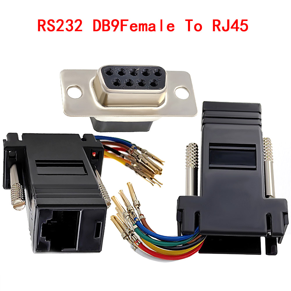 Db9 Vga15 Db25 Mannelijk/Vrouwelijk 9 15 25pin Seriële Poort Connector Naar Rj45 Kabeladapter D-SUB Adapter Extender Connector Voor Computer: Zilver