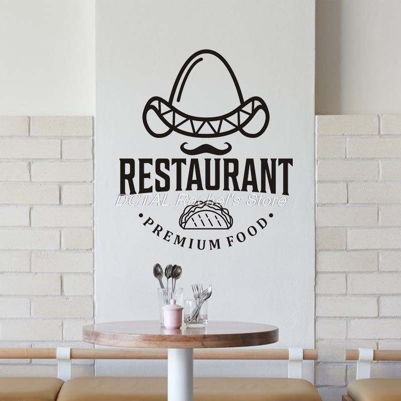 Restaurant Decor Vinyl Muurtattoo Cheff Grappige Keuken Eetkamer Sticker Bar Drink Art Sticker