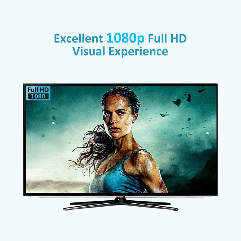 Convertidor VGA a HD para ordenador, portátil, TV, proyector, entrada VGA, salida compatible con HDMI, adaptador de Cable de Audio y vídeo de alta definición