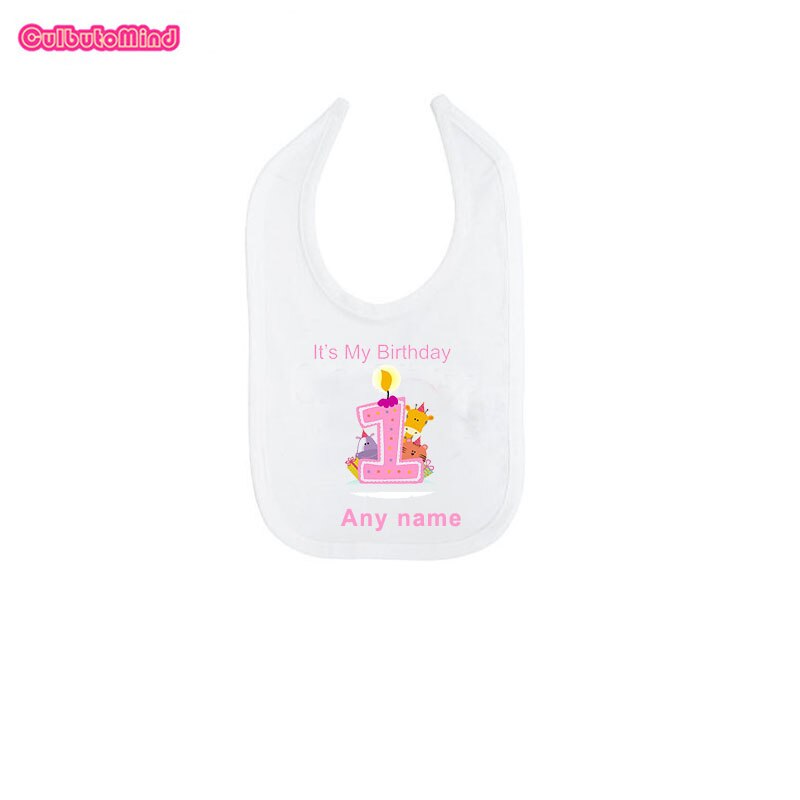 Erste Geburtstag Individuelle Personalisieren Baby Bib Kinder Kleinkind Abendessen Fütterung Lätzchen Bandanas Spucktücher baby lätzchen Baby Dusche: pinkbirthdayname