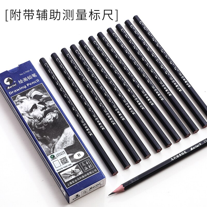 6/3 pcs Drawing Charcoal Pencil Painting 2H-8B 10B 12B Lead Level Honed 14B for Beginners Soft Neutral Hard