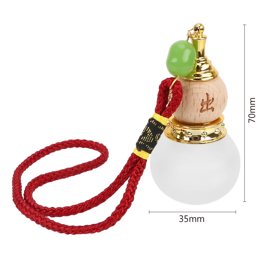 Leepee luft oppfrisker anheng flaske til eteriske oljer diffusor kalebassformet tom glassflaske bil luft parfymeflaske