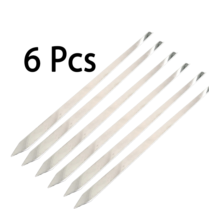 Pincho de carne para barbacoa, tenedor plano galvanizado de acero inoxidable, Kebab turco, Doner, 50 Cm, cocina, jardín, Shish Gadget: 6 Pcs