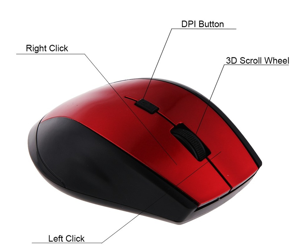 Bezprzewodowa mysz do gier Odbiornik USB Gra Przenośna, ergonomiczna, cicha, bezprzewodowa mysz do gier na PC Akcesoria do laptopów stacjonarnych
