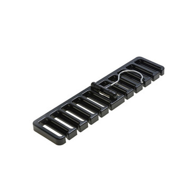 Multifunctioneel Opbergrek Stropdas Riem Organizer Roterende Ties Hanger Houder Garderobe Kast Opslag Houder met Metalen Hanger: black-L