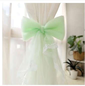 Alla Österreich 커튼옷 Festa Kant Strik Bloem Gordijn Stropdas Touw Rug, Terugloopsper Gesp Clips Gordijn Accessoires Houder Thuis Bruiloft Decor Nieuw: Licht Geel