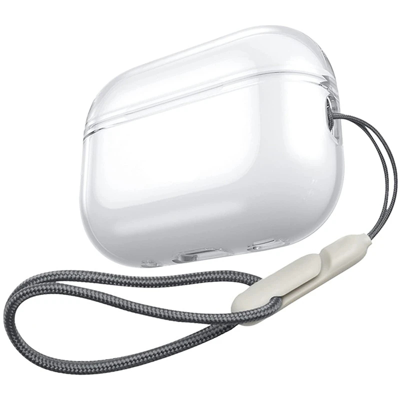 Doorzichtig zacht TPU-oortelefoonhoesje met draagkoord voor Airpods Pro 2 2e generatie 2022, transparant TPU schokbestendig hoesje, accessoires