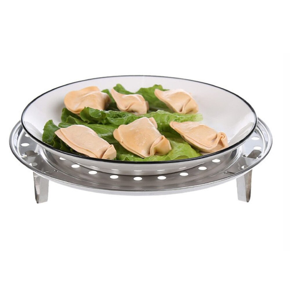 Pot Steaming Tray Stand Cookware Tool Multifunctional Home Kitchen Round Stainless Steel Steamer Rack Insert Stock