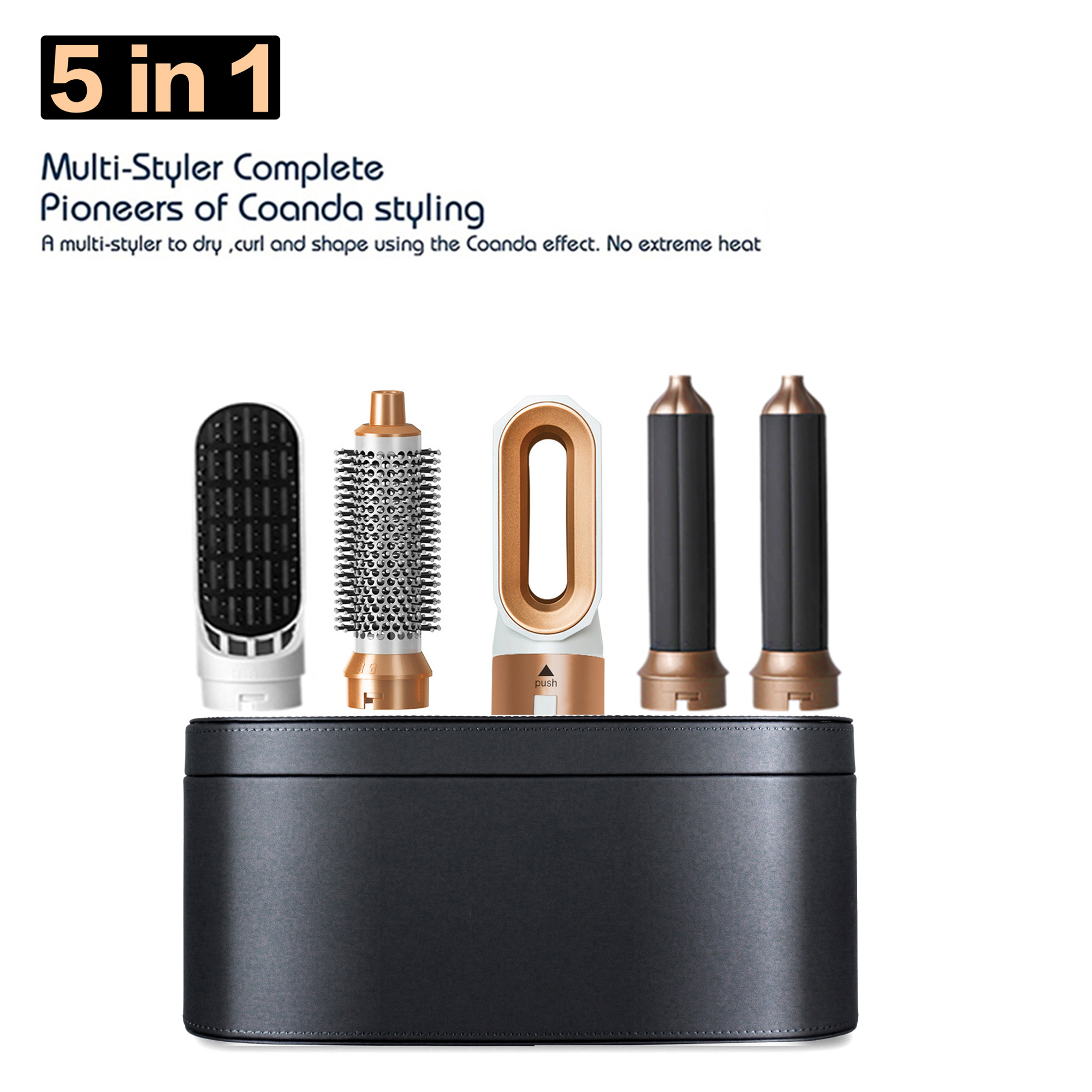 5-in-1 multifunctionele Föhn Stijltang Krultang Krultang met Haarborstel Heteluchtkam Styling set