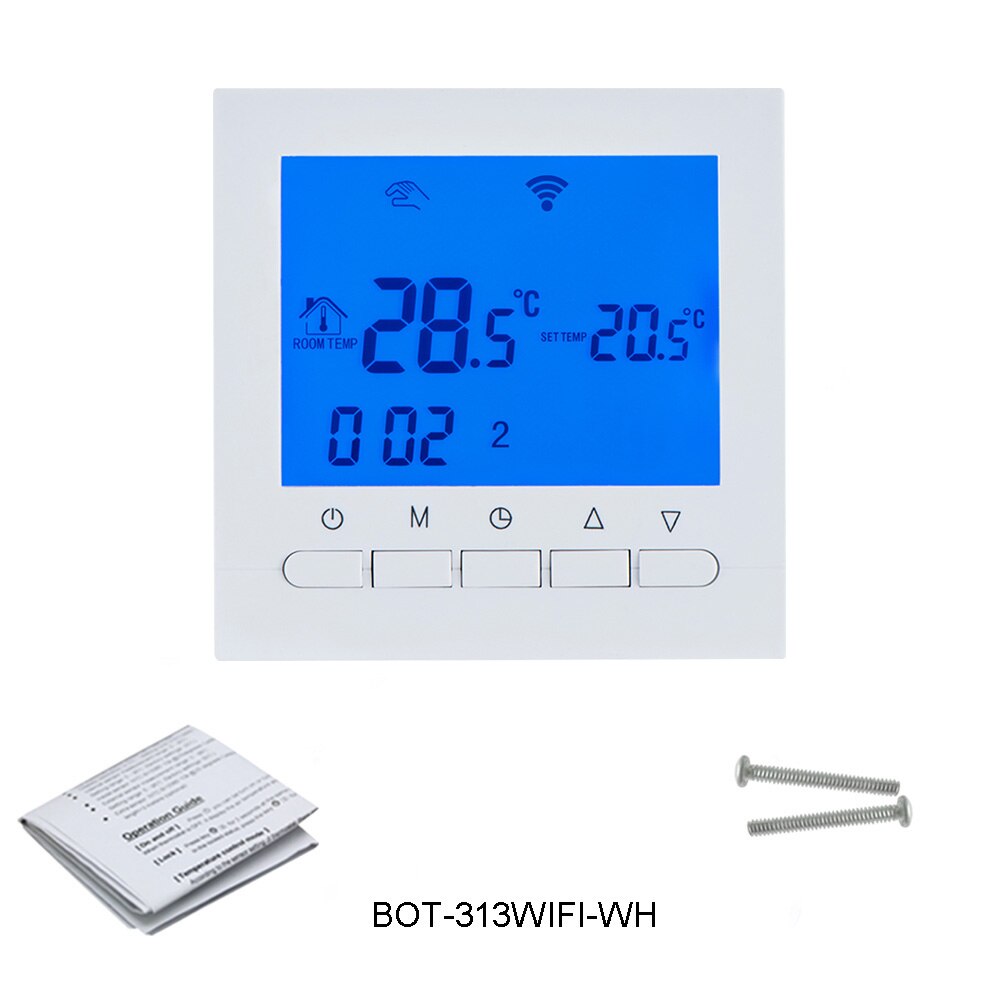 Vancoo Wifi Slimme Thermostaat 220V Voor Gas Boiler Verwarming Temperatuurregelaar Thermoregulator Werken Met Alexa Google Thuis: Blue