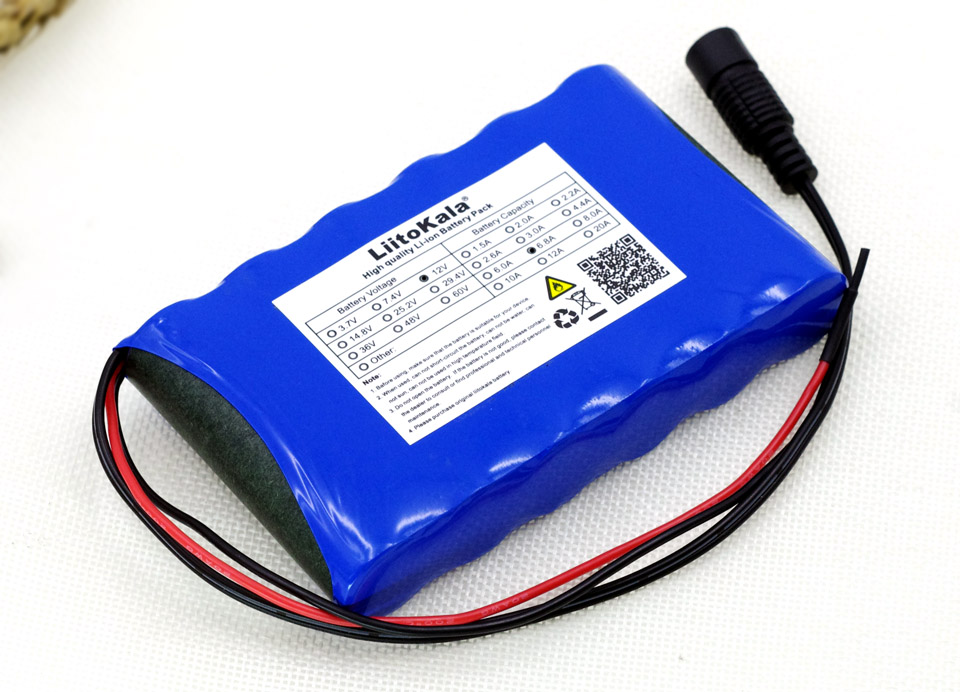 Liitokala 12 V 6.8 Ah 6800Mah 18650 Oplaadbare Batterijen 12.6V Pcb Lithium Batterij Bescherming Boord + 12.6V 1A Charger