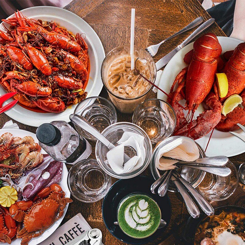 13 Pcs Crab Lobster Crackers Seafood Tools Set Seafood Scissors Nut Cracker Set