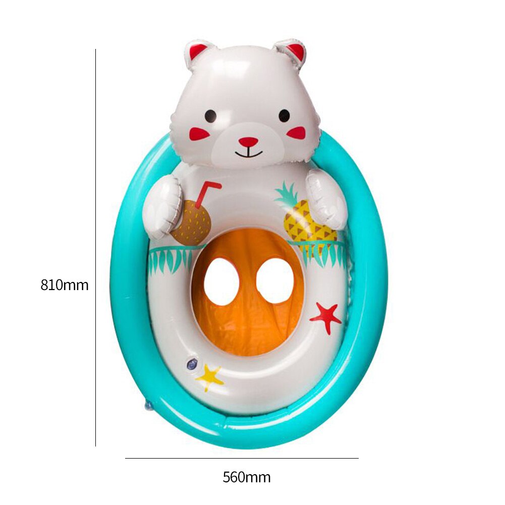 Double Airbag motif Animal gonflable enfant en bas âge bébé siège de bain enfants sécurité piscine eau amusement jouets flotteur cercle anneau