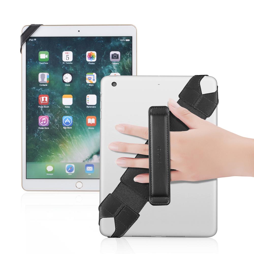 Supporto per Tablet per iPad 9.7 10.5 pollici Joylink 360 gradi girevole cinturino generico manico in pelle impugnatura cintura elastica con borsa per penna