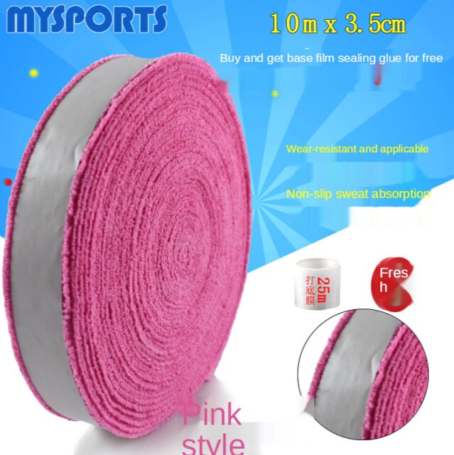 Badminton Handvat Grip Tape Slijtvaste Tennis Rackets Antislip Sweat-Absorberende Band Grote Plaat Handdoek Grip tape: Pink