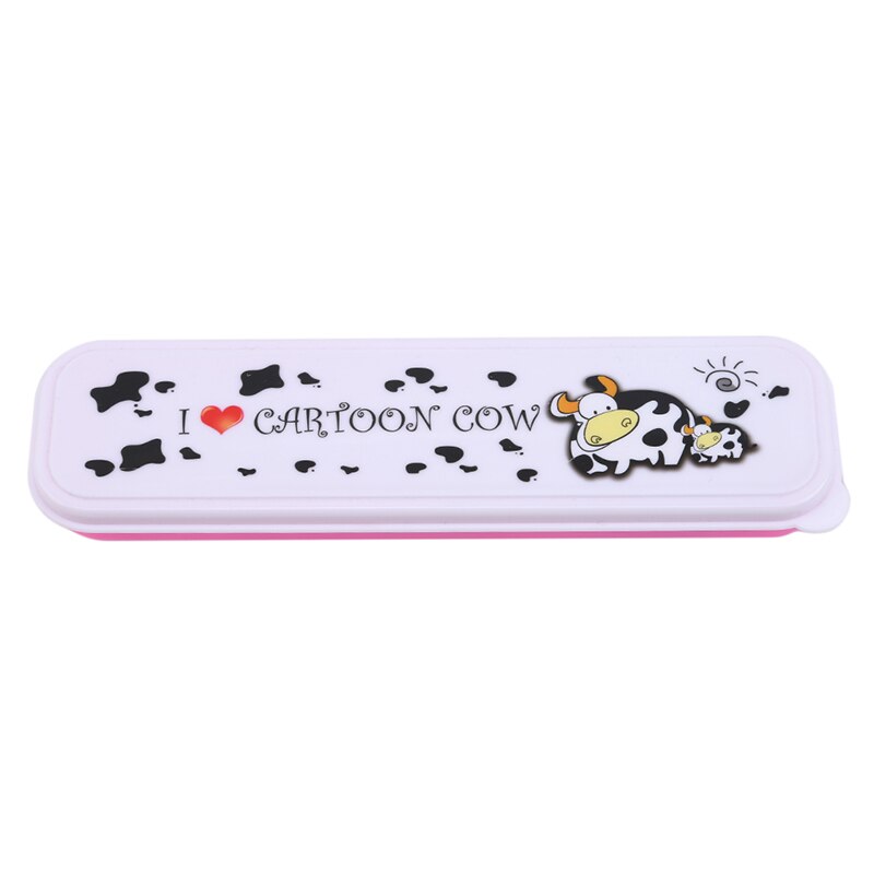 Baby Kids Cute Fork Spoon Cutlery Set Cartoon Ceramic Handle Stainless Steel Children Chopsticks Fork Cutlery Portable Tableware