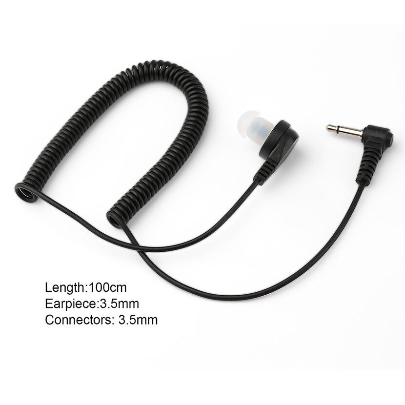 Oortelefoon Gewone 3.5Mm Enkele Luisteren/Ontvangen Alleen Covert Akoestische Buis Oortelefoon Headset Voor Twee Manier Radio Speaker Microfoon