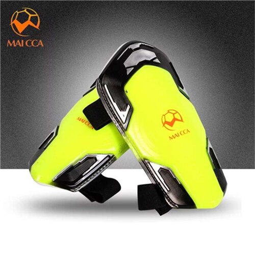 Maicca profissional caneleiras de futebol protetor de perna de futebol shin guard jogador formação luz espuma macia esportes equipamentos jogo: YELLOW