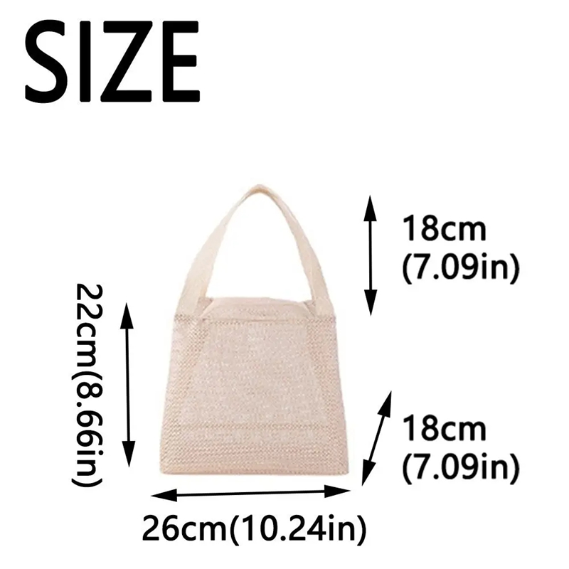 Makeup Bag Large Capacity Zip Mesh Bags with Handl Travel Lunch Bag Portable Storage Bags Travel Beach Swimming Wash