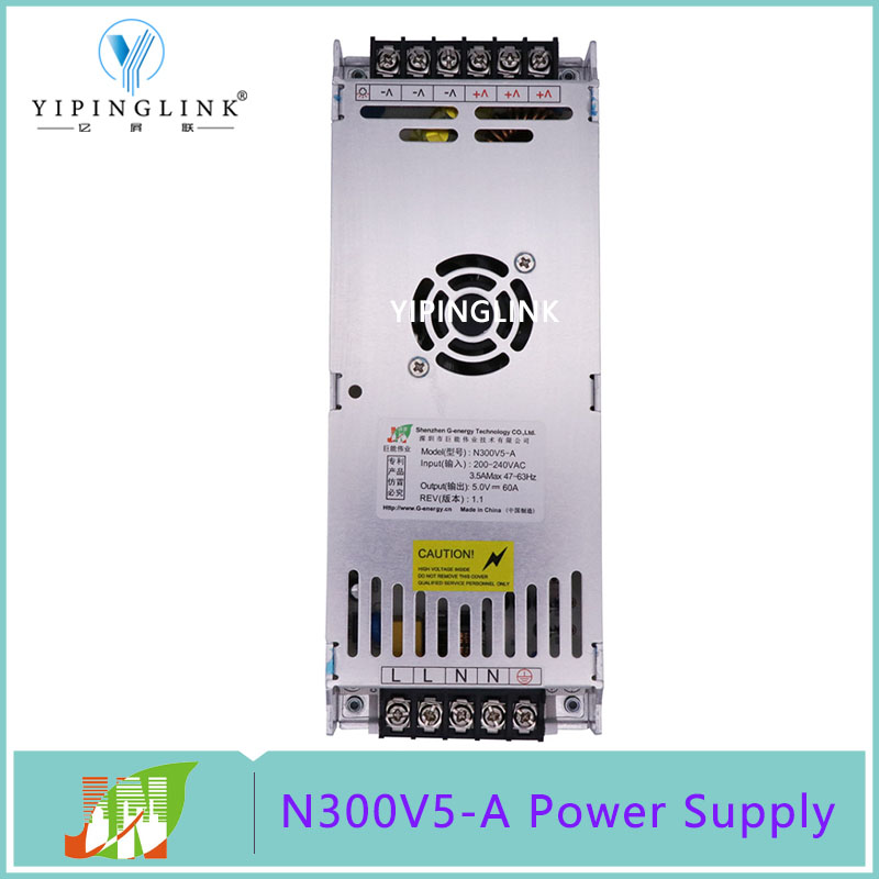 G-energi  n300 v 5-a 300w strømforsyning 5v 60a super tyndt ledet display strømafbryder understøtter 200v to 220v strømindgang
