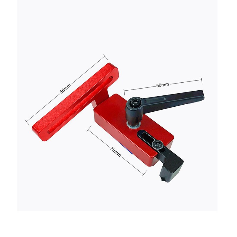 Chute Aluminium Alloy T-tracks Woodworking Standard Miter Track Stop for Carpentry Workbench Router Table: 45 Track Stop