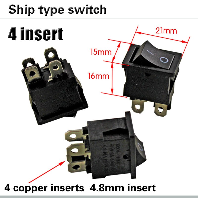 LCD TV switch KCD1-104 LCD TV power switch 4 feet boat switch