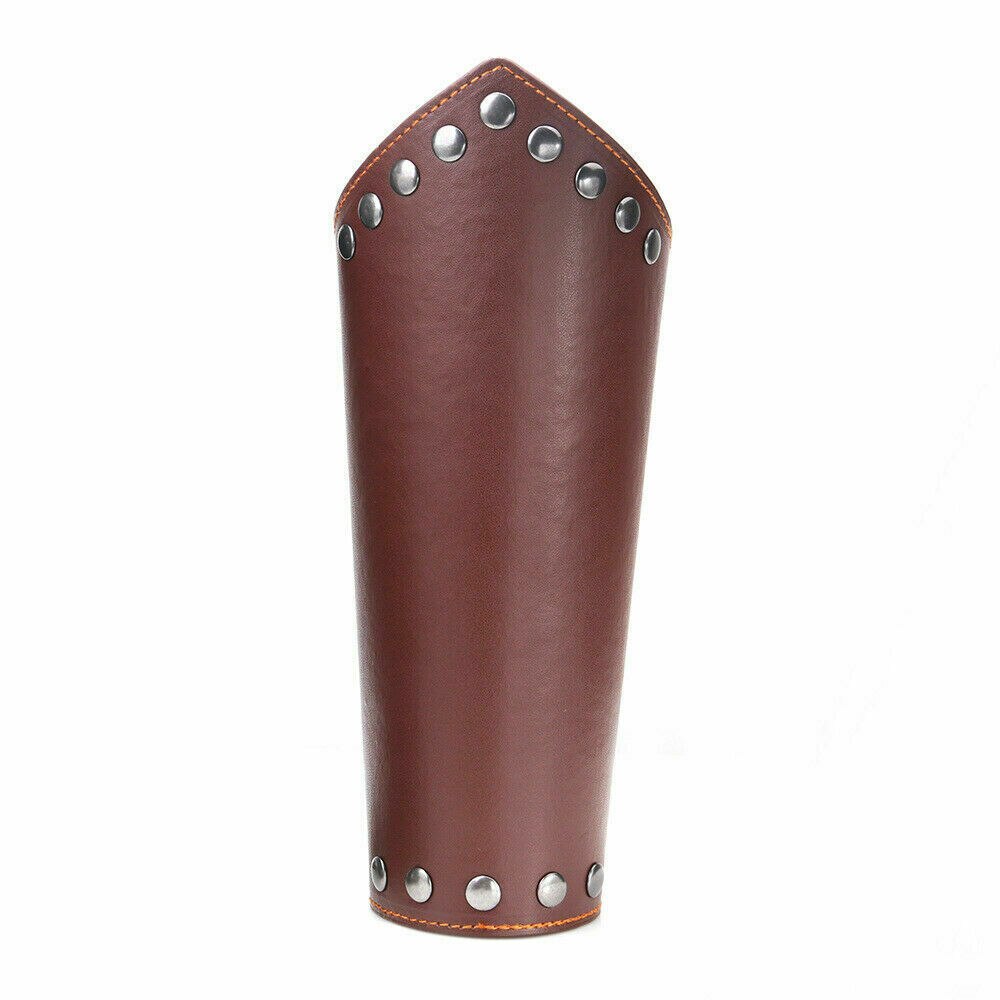 1pc håndledsstøtte armbånd læder bred arm guard bracer jacket armbånd beskytter armbånd: Brun