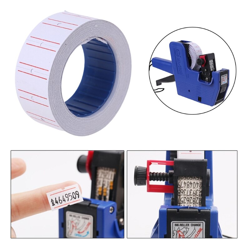 10 Rolls Price Labels Paper Labeller White Shop Price Label