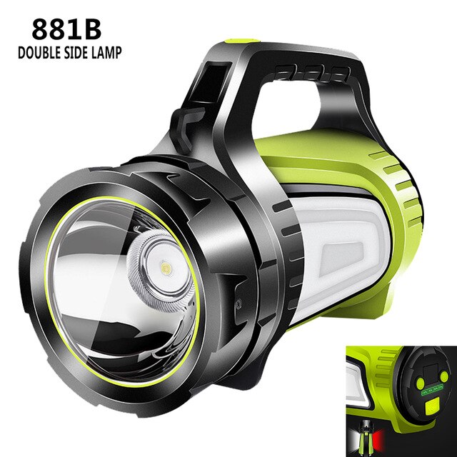 LED Portable Searchlight Powerful Work Light USB Rechargeable Flashlight Ultra-long Standby Torch OUTPUT Power Reserve Lantern: Package B