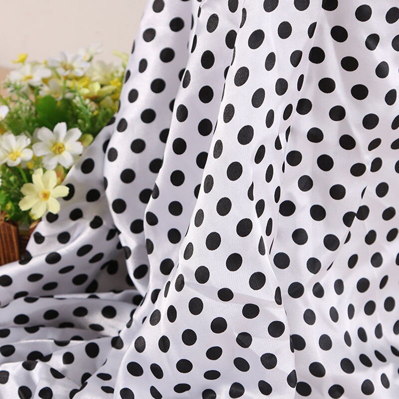 Varjostin pisteprintti satiini polyesteri kärkihattu huivi nauha mekko pyjamakangasta joustamaton: 1