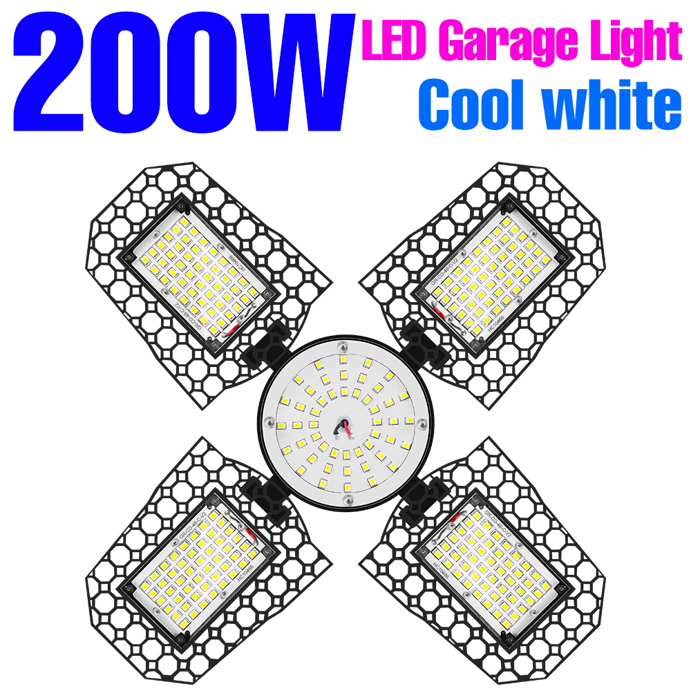 200w led-loftlampe til garage,  e27/e26 led-pærer ,  ac 220v kælderbelysning til lager, værksted 110v 40w 60w 80w 100w 150w: Lavendel