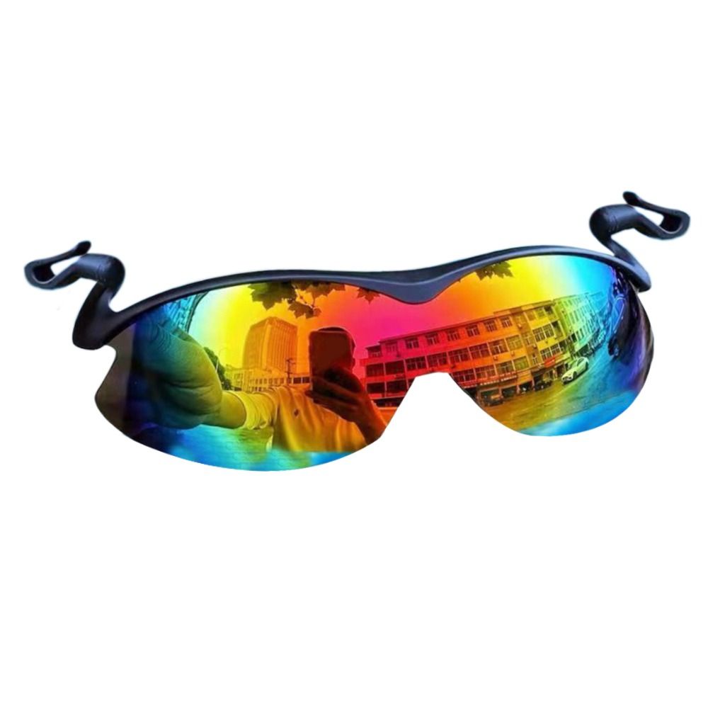 Adjustable Clip Cap Sports Sunglasses Flip-Up Cover UV Protection Polarized Sunglasses Clip On Hat Cycling Goggles: Silver
