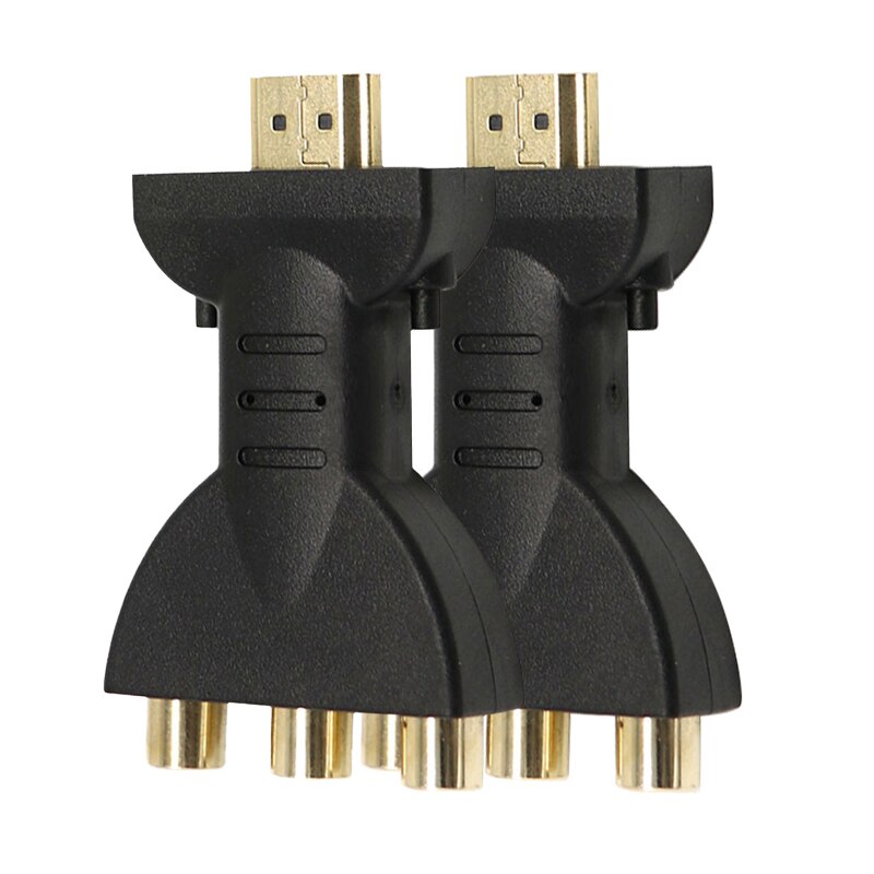 Adaptateur Audio-vidéo HDMI vers 3 RGB RCA plaqué or, convertisseur de composants AV, 720P 1080P, Signal numérique pour HDTV DVD, Plug And Play