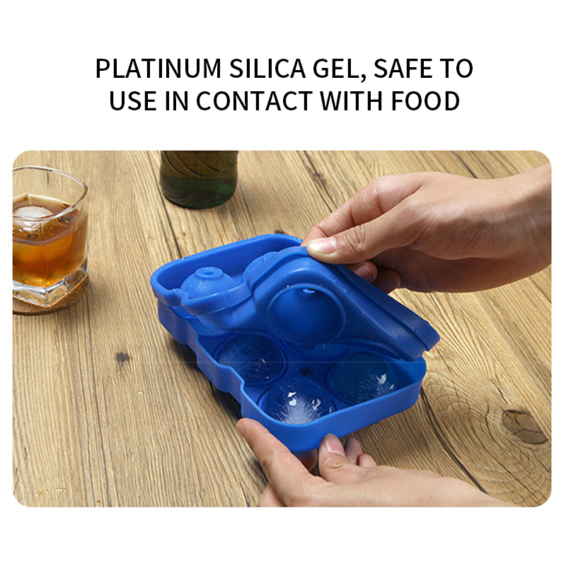 6 cellules grande sphère glace Cube plateau whisky vin Cocktail fête Bar accessoires grand fabricant de glaçons Silicone moule