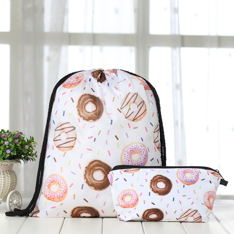 Pak trekkoord rugzak trekkoord tassen bedrukking heren casual tassen unisex dames schouder 3d tas bundel zak multicolor: Als -4-1-1