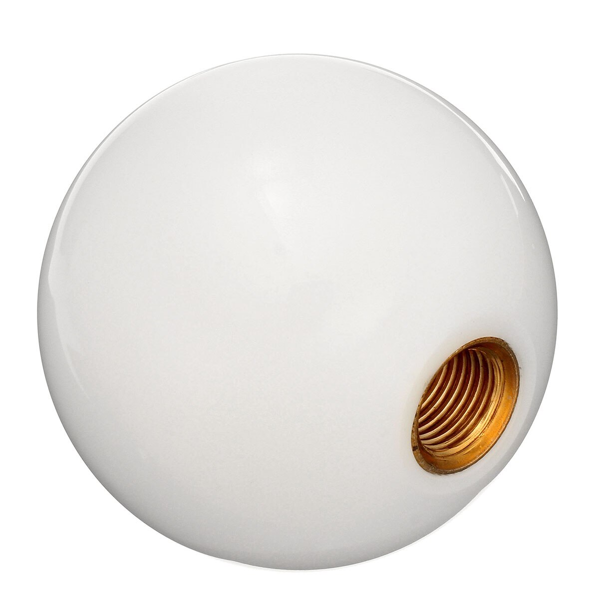 1 set universele auto glanzende versnellingspookknop witte ronde bal hars versnellingspookknop pook