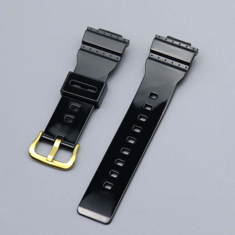 Correa de goma de resina para reloj Casio baby-g, repuesto de correa de reloj de 14mm, resistente al agua, accesorios para pulsera deportiva, BA-110/120/111/112: Negro carbón