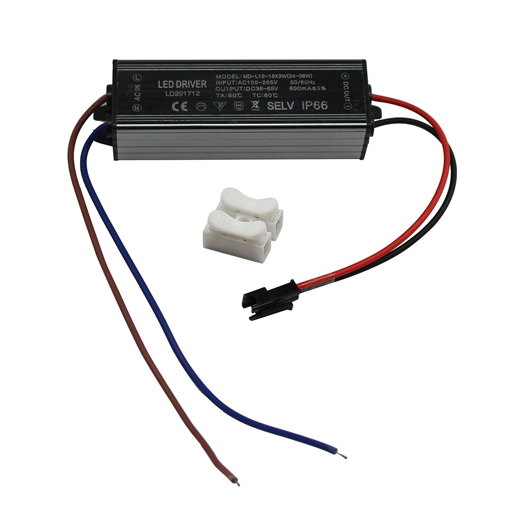 Aluminium  ip66 ( 12-18 ) x 3w led driver 600ma ac 100-265v strömförsörjning belysning transformator drivers ballast för takljus