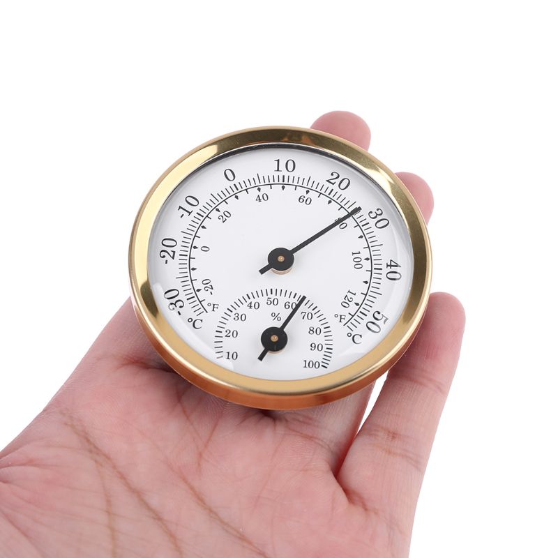Indoor Analog Thermometer Hygrometer Humidity Temperature Gauge 58mm Household qyh