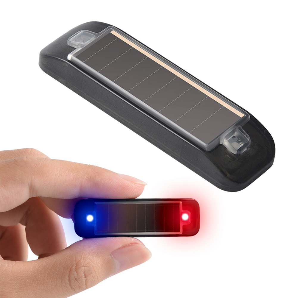 Mini led-autolampje op zonne-energie, waarschuwingslampje voor 's nachts, gesimuleerd alarm, draadloos antidiefstalwaarschuwingslampje, knipperend nep-alarmlampje